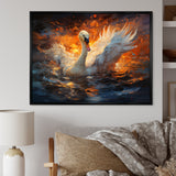 Swans Voyage - Peach Swans Wall Art