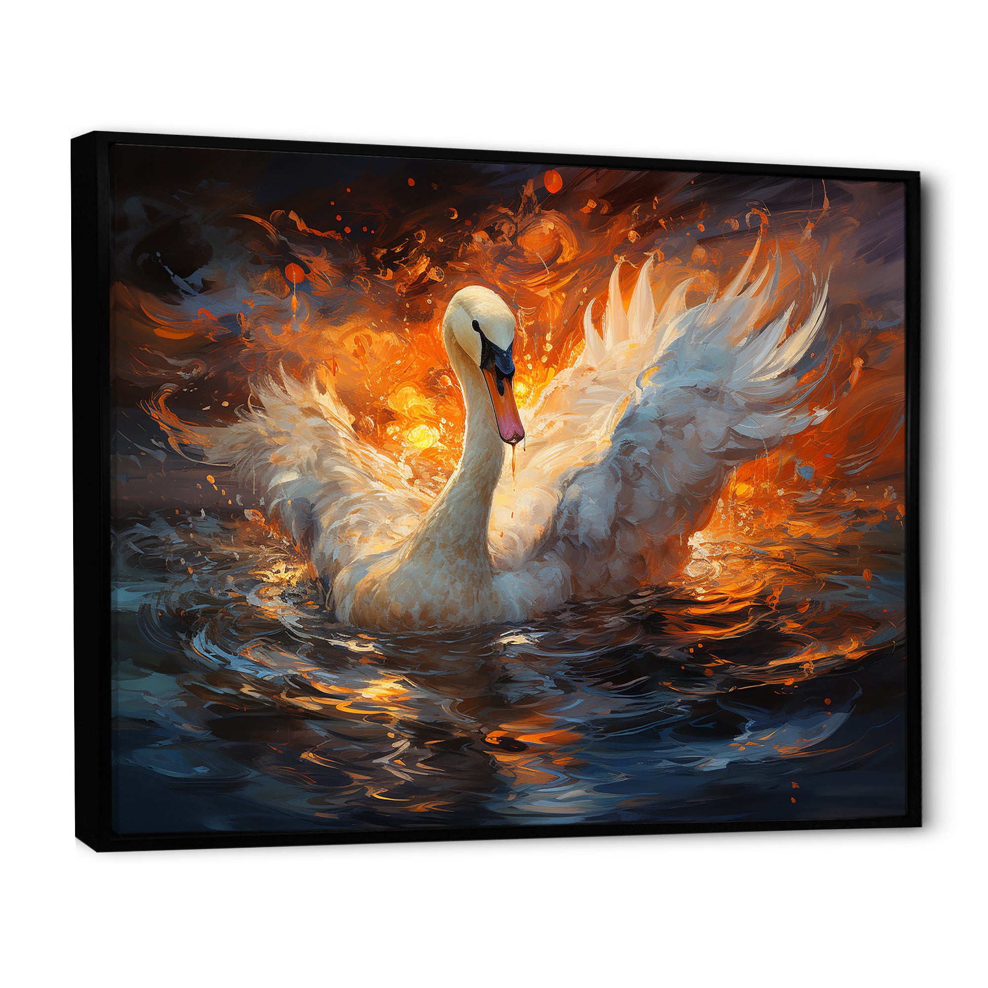 Swans Voyage - Peach Swans Wall Art