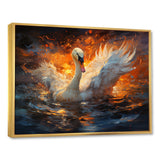 Swans Voyage - Peach Swans Wall Art
