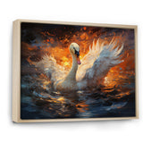 Swans Voyage - Peach Swans Wall Art