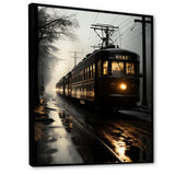 Train In The Dusk Charm In Winter - Train Canvas Wall Art