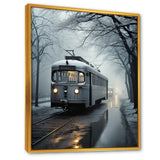 Train Charm In Winter Photo - Train Canvas Wall Art