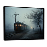 Mystic Train Charm In Winter Photo - Train Canvas Wall Art
