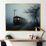 Mystic Train Charm In Winter Photo - Train Canvas Wall Art