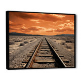 Train Tracks Minimalism Scenery - Train Canvas Wall Art
