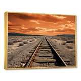 Train Tracks Minimalism Scenery - Train Canvas Wall Art