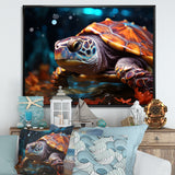 Abstract Aquatic Journey - Turtle Home Decor Art