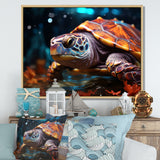Abstract Aquatic Journey - Turtle Home Decor Art