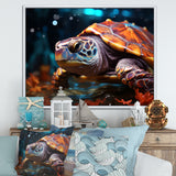 Abstract Aquatic Journey - Turtle Home Decor Art