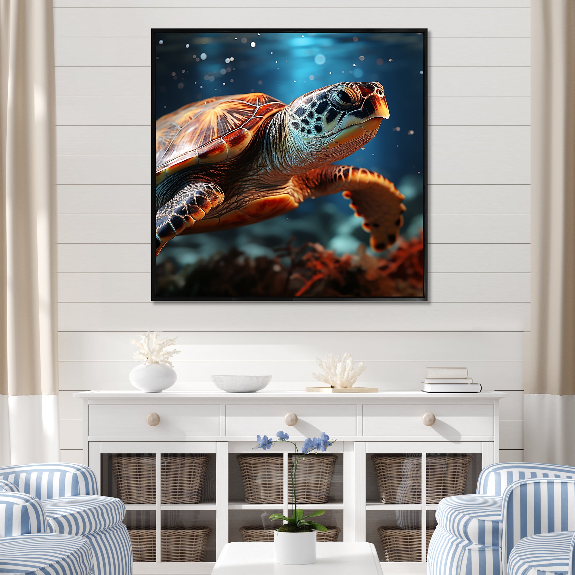 Abstract Harmony - Turtle Bedroom Wall Art