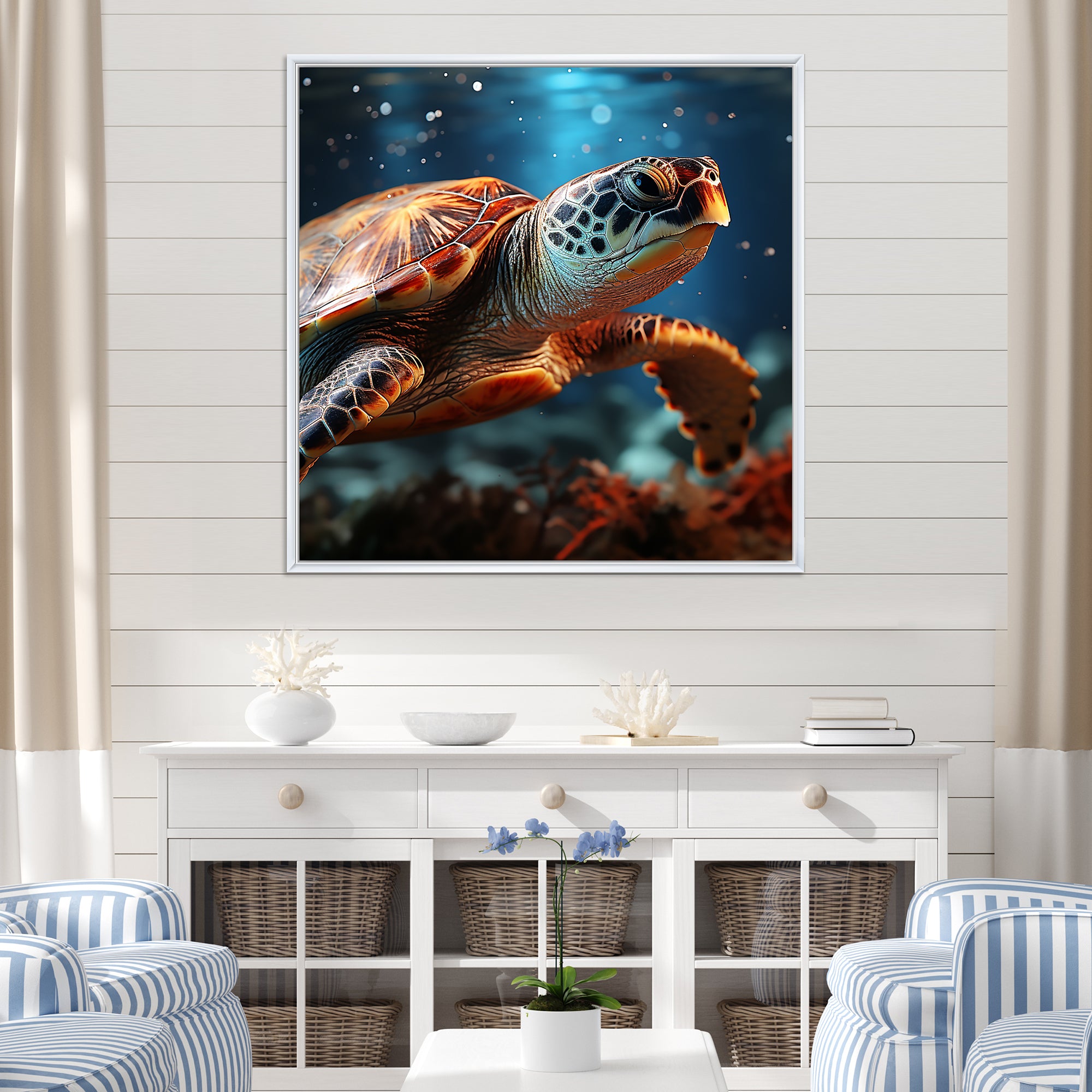 Abstract Harmony - Turtle Bedroom Wall Art