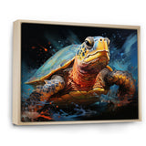 Abstract Representation Of A Turtles Aquatic Jour - Turtle Canvas Wall Art