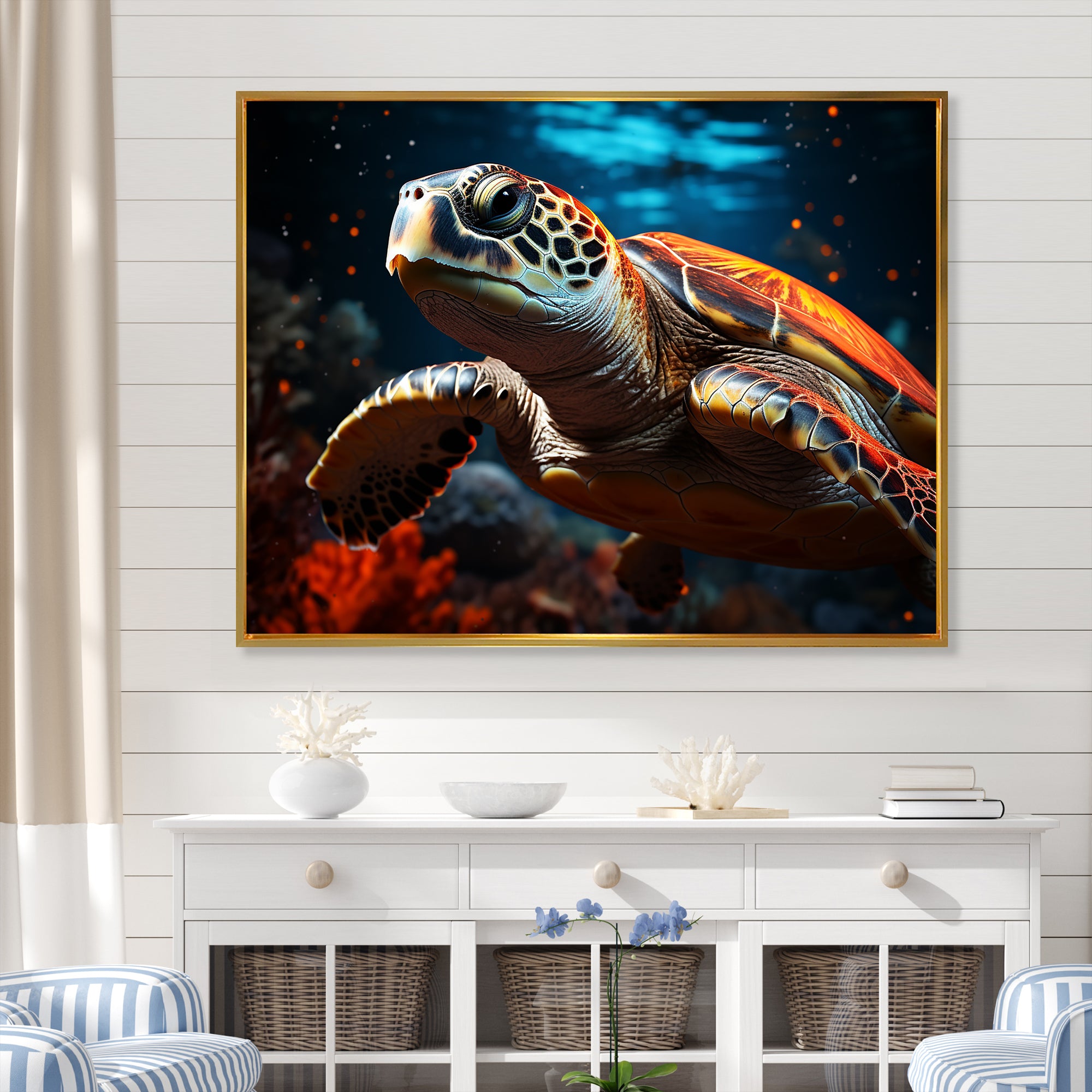 Abstract Representation Of A Turtles Serenity - Turtle Wall Art Prints