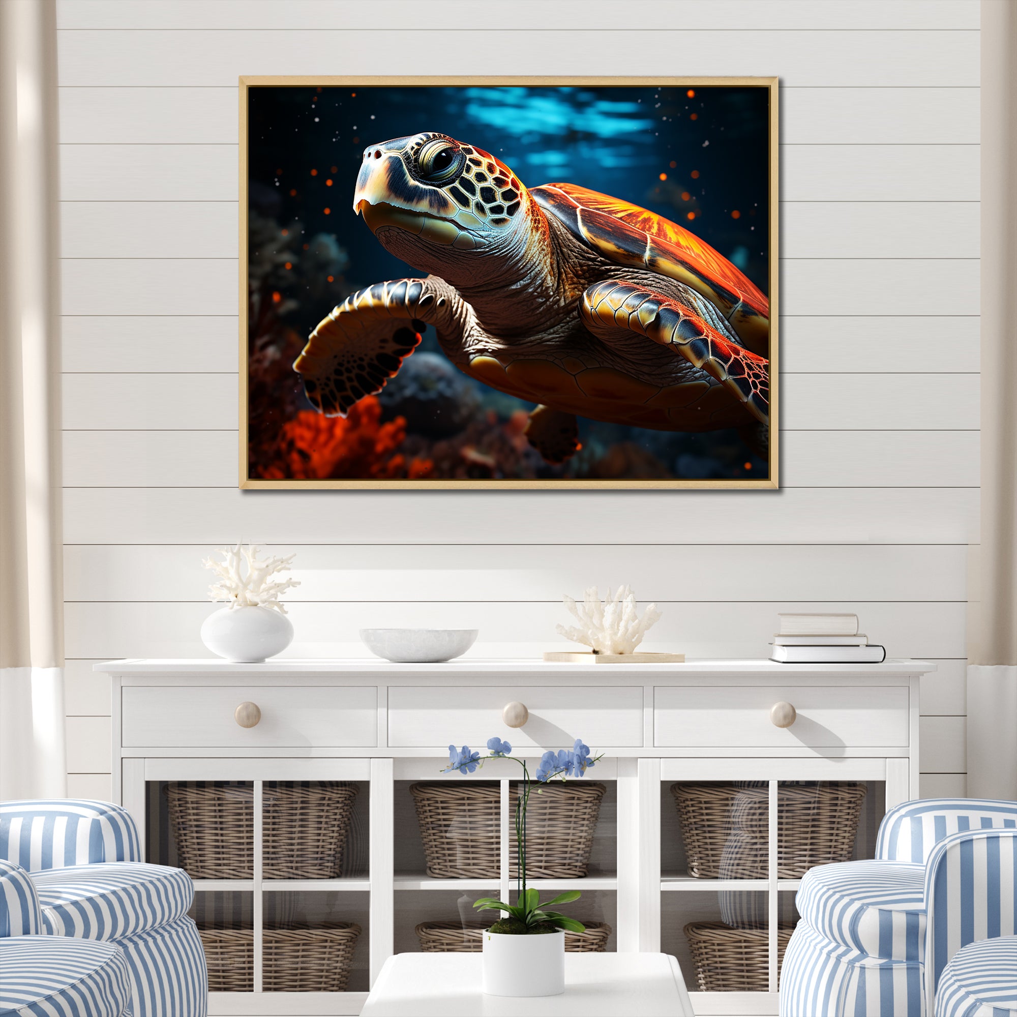 Abstract Representation Of A Turtles Serenity - Turtle Wall Art Prints