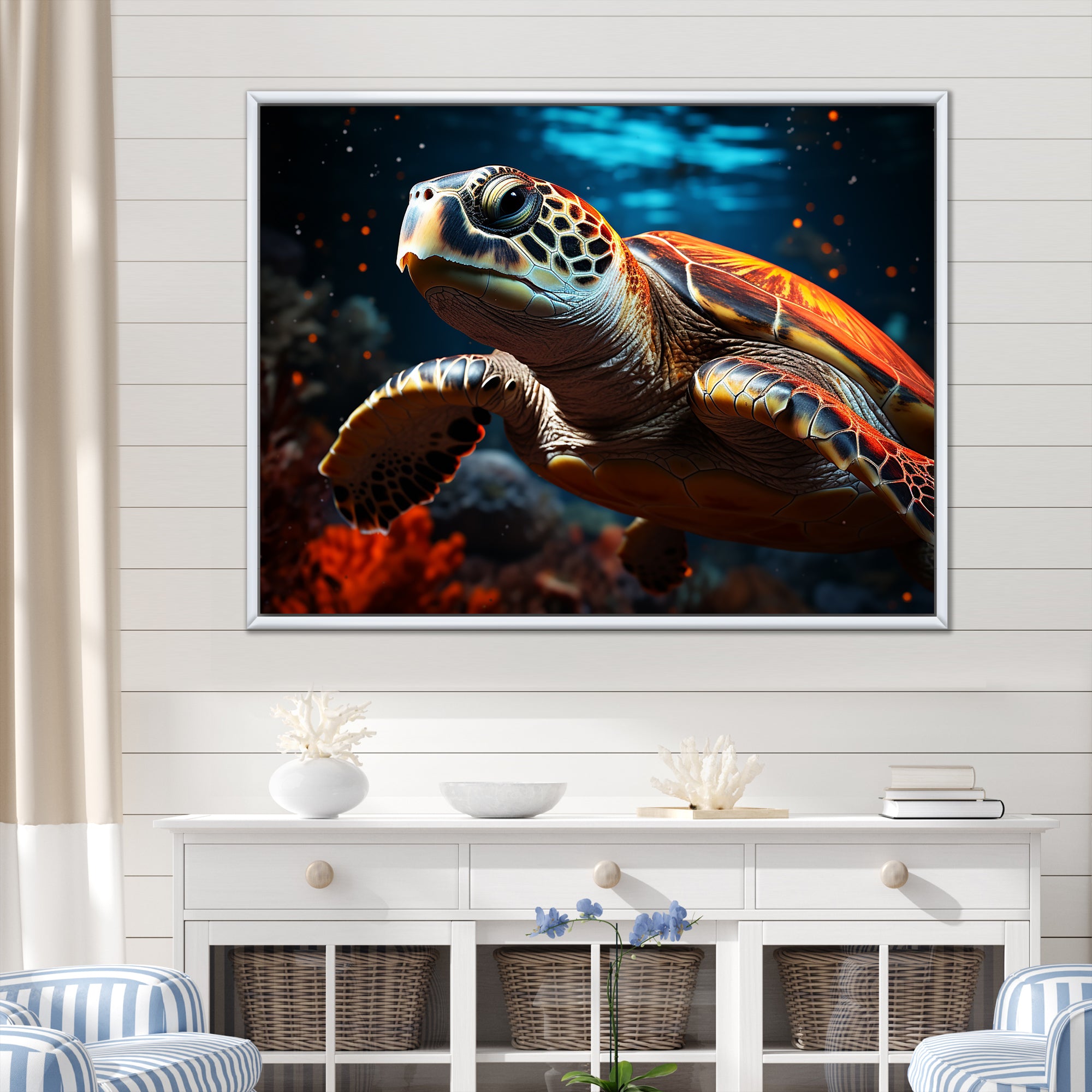 Abstract Representation Of A Turtles Serenity - Turtle Wall Art Prints
