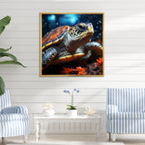 Abstract Swim - Turtle Home Decor Art