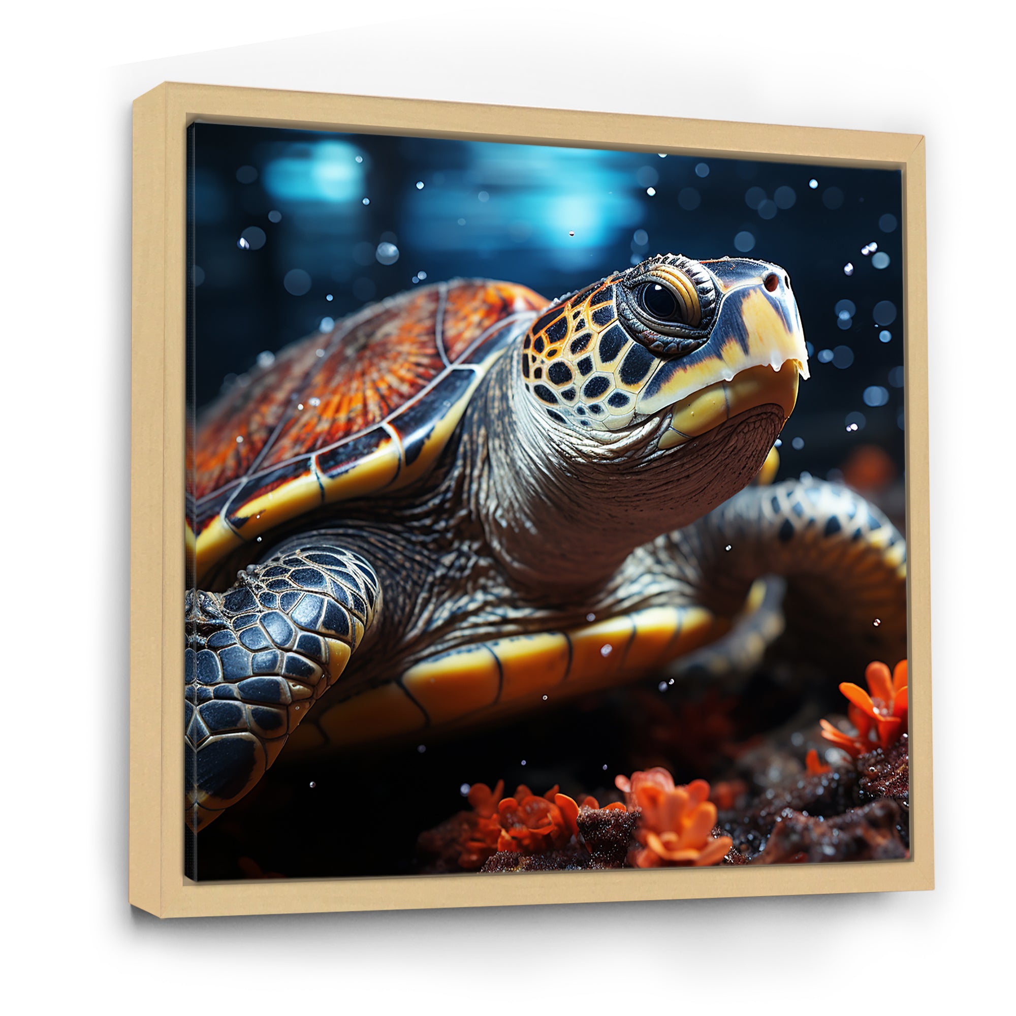 Abstract Swim - Turtle Home Decor Art