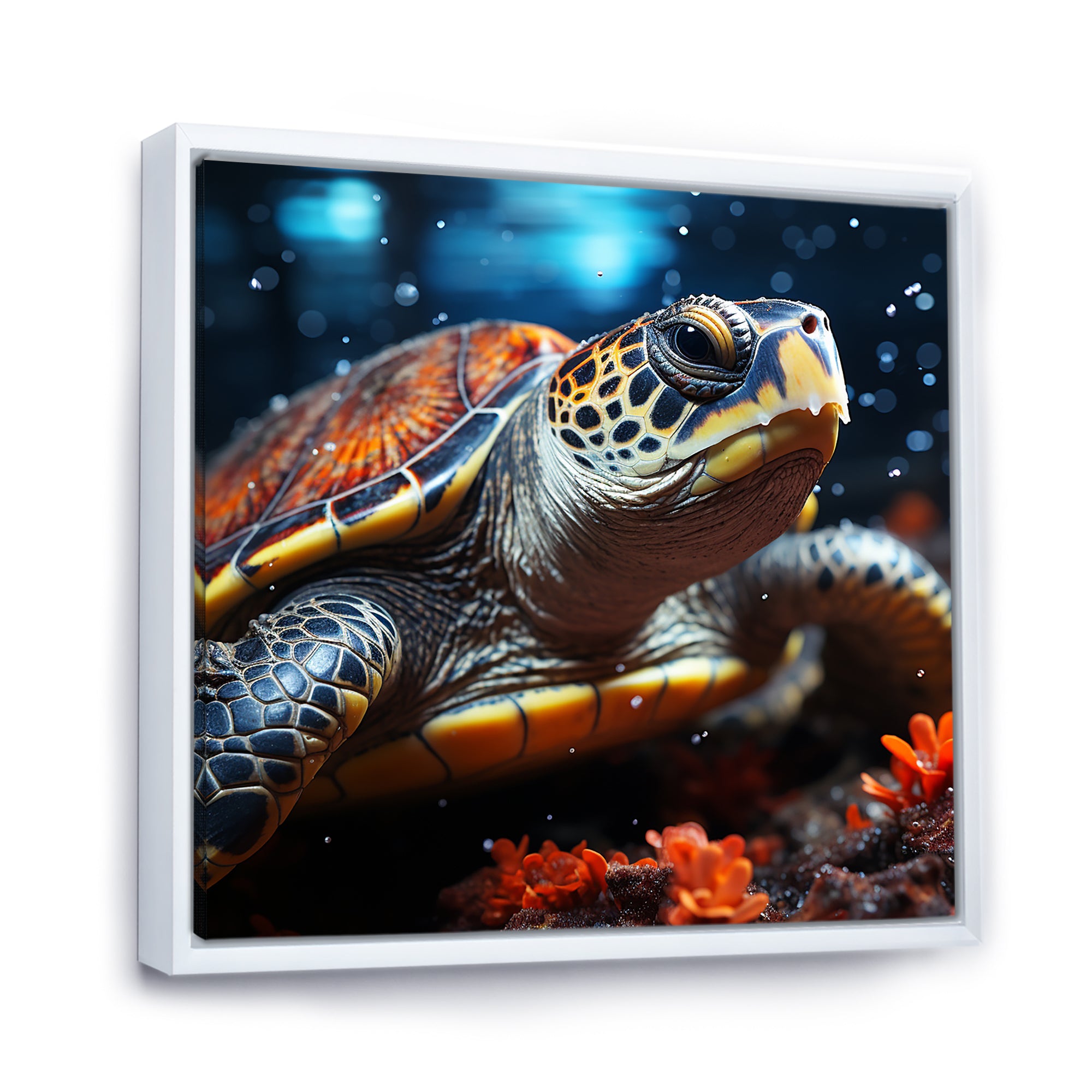 Abstract Swim - Turtle Home Decor Art