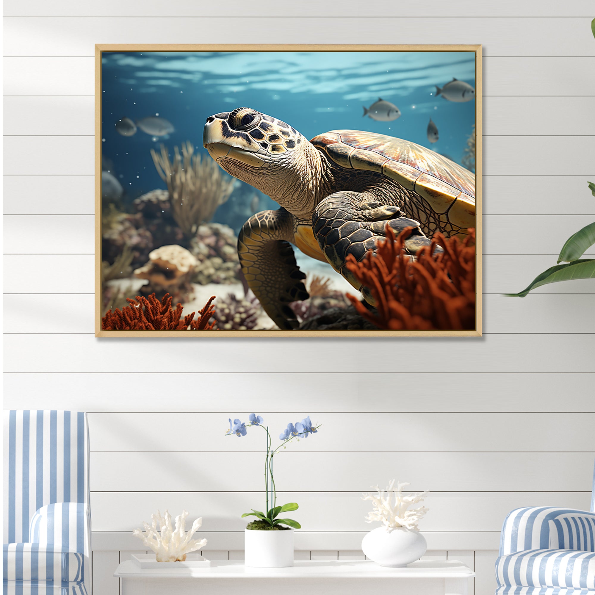 Classic Coastal Life - Turtle Wall Art Prints