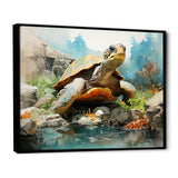 Contemporary Marine Life - Beige Turtle Wall Art
