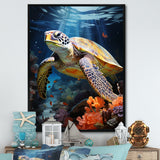 Dreamy Marine Encounter - Turtle Wall Decor