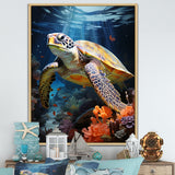 Dreamy Marine Encounter - Turtle Wall Decor