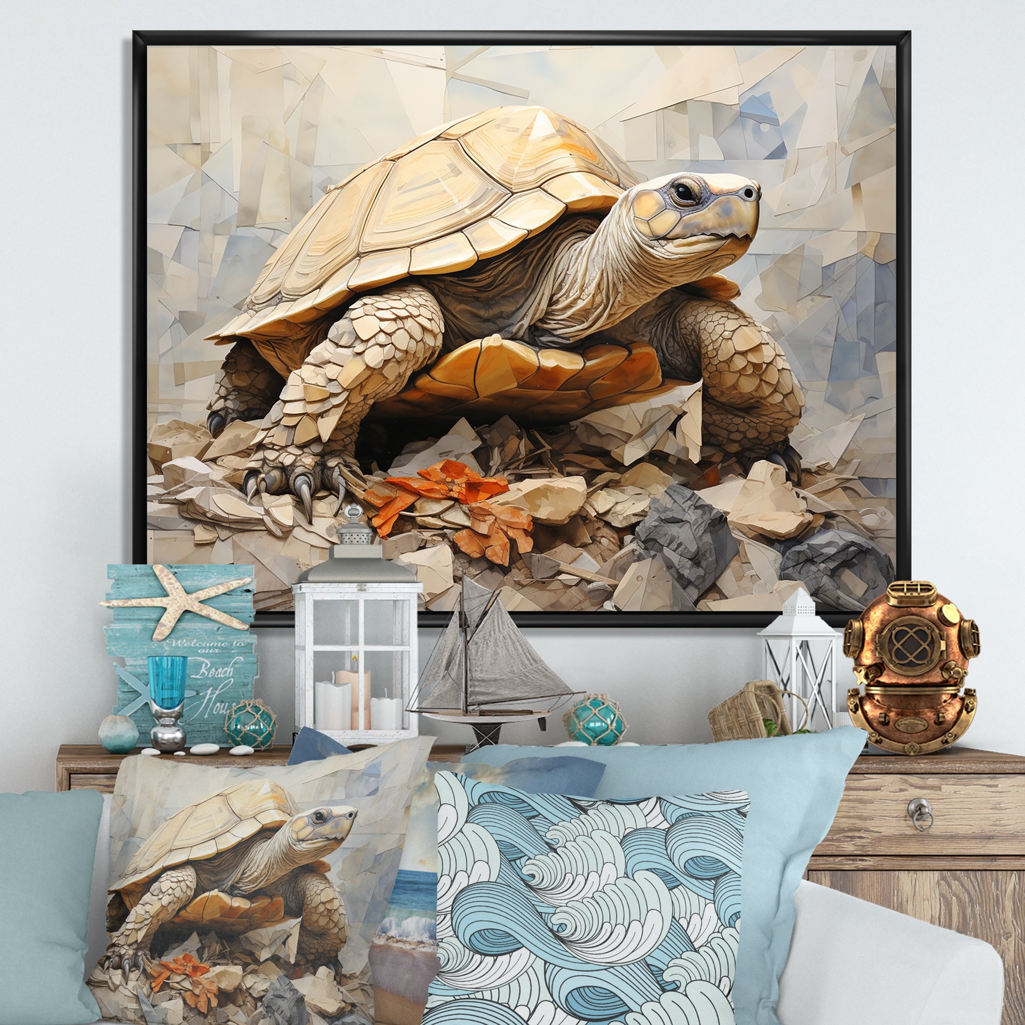 Minimalism Turtle - Turtle Canvas Wall Art