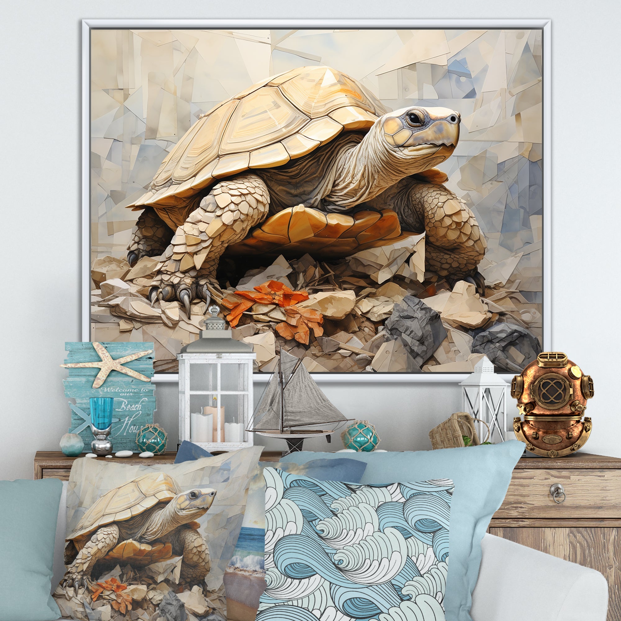 Minimalism Turtle - Turtle Canvas Wall Art