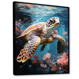Playful Sea Turtle - Turtle Home Decor Art