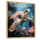 Playful Sea Turtle - Turtle Home Decor Art