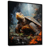 Surrealism Turtle In The Jungle - Turtle Framed Canvas Art