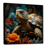 Symbolic Wisdom - Turtle Large Canvas Wall Art
