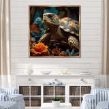 Symbolic Wisdom - Turtle Large Canvas Wall Art
