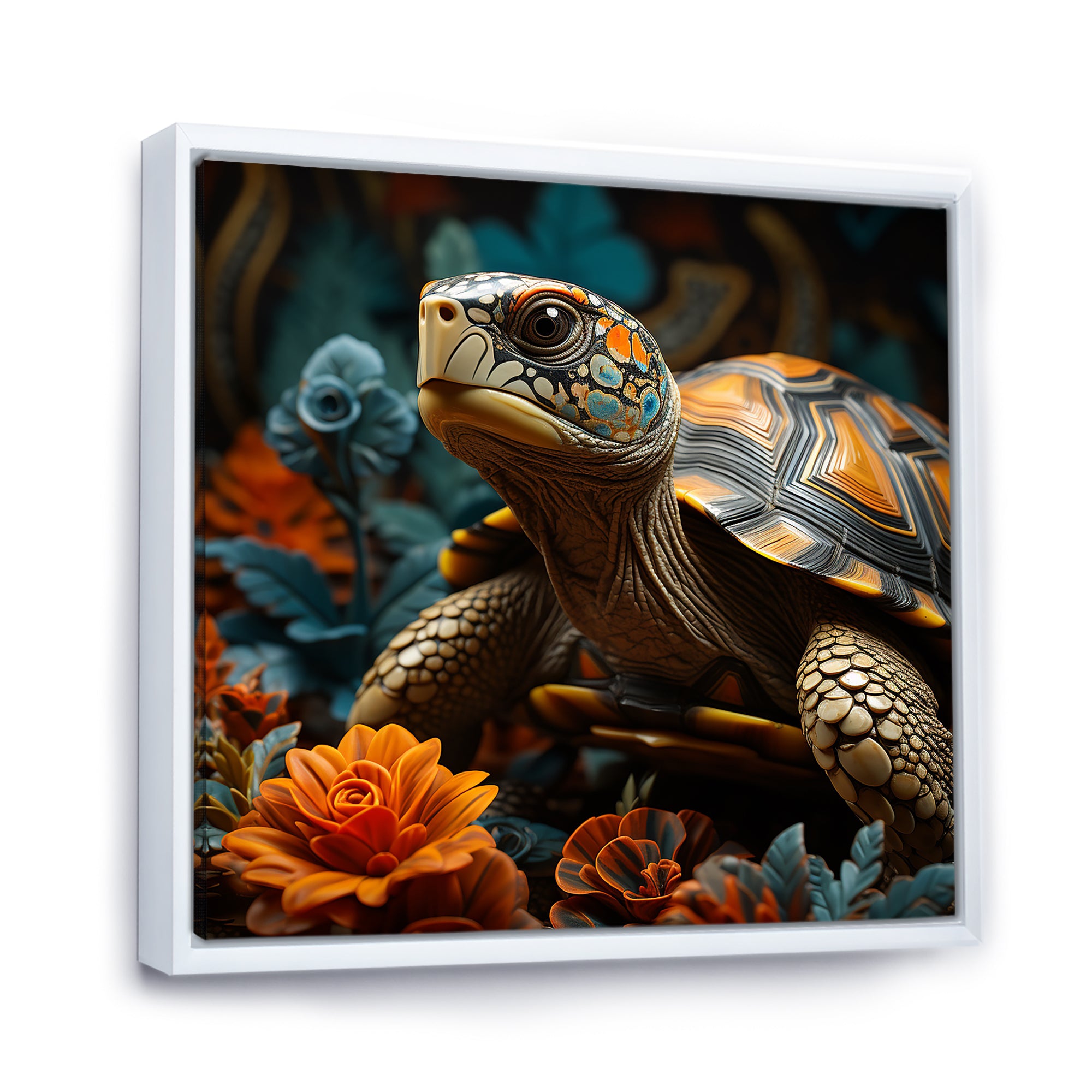 Symbolic Wisdom - Turtle Large Canvas Wall Art