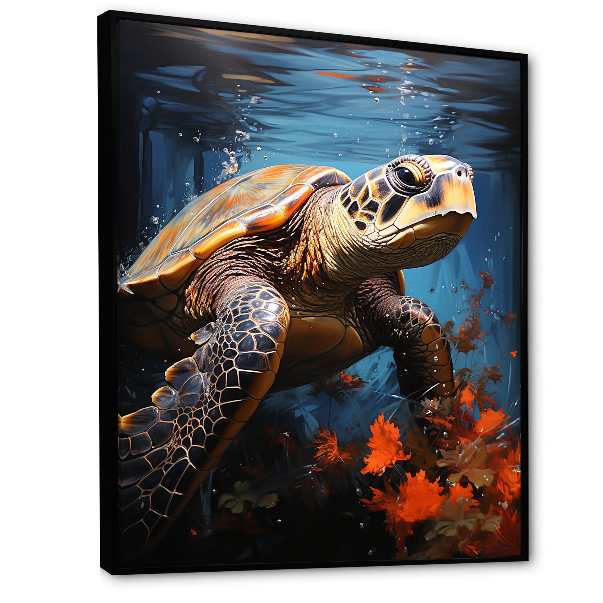 Urban Aquatic Explorer - Turtle Bedroom Wall Art