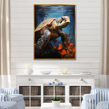 Urban Aquatic Explorer - Turtle Bedroom Wall Art