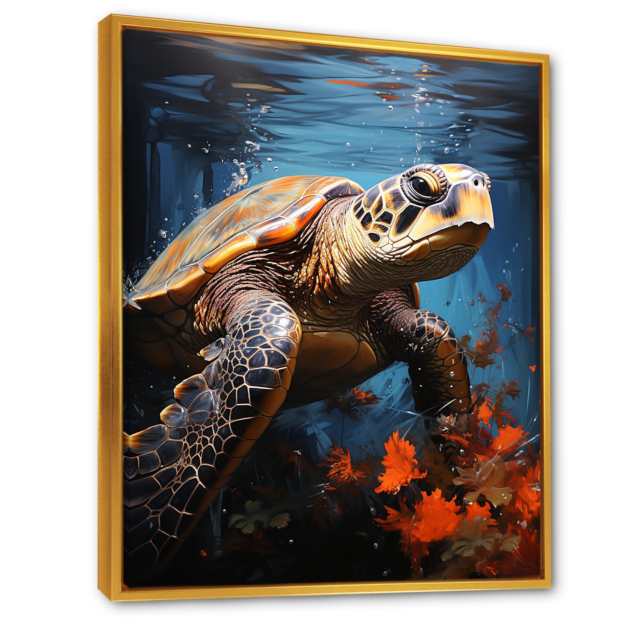 Urban Aquatic Explorer - Turtle Bedroom Wall Art