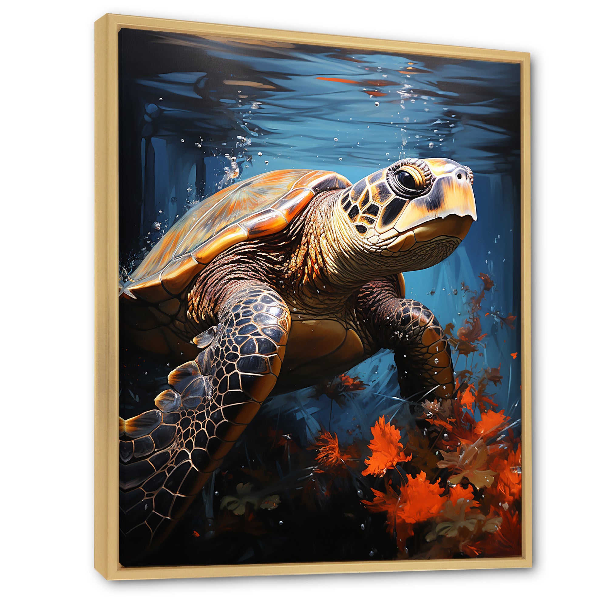 Urban Aquatic Explorer - Turtle Bedroom Wall Art