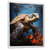 Urban Aquatic Explorer - Turtle Bedroom Wall Art
