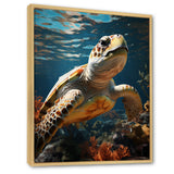 Whimsical Of A Turtle As An Ocean Explorer - Turtle Wall Decor