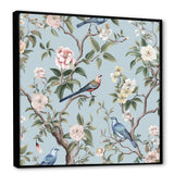 Chinoiserie Birds and Peonies - Bird Bedroom Wall Art