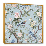 Chinoiserie Birds and Peonies - Bird Bedroom Wall Art