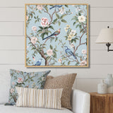 Chinoiserie Birds and Peonies - Bird Bedroom Wall Art