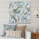 Chinoiserie Birds and Peonies - Bird Bedroom Wall Art