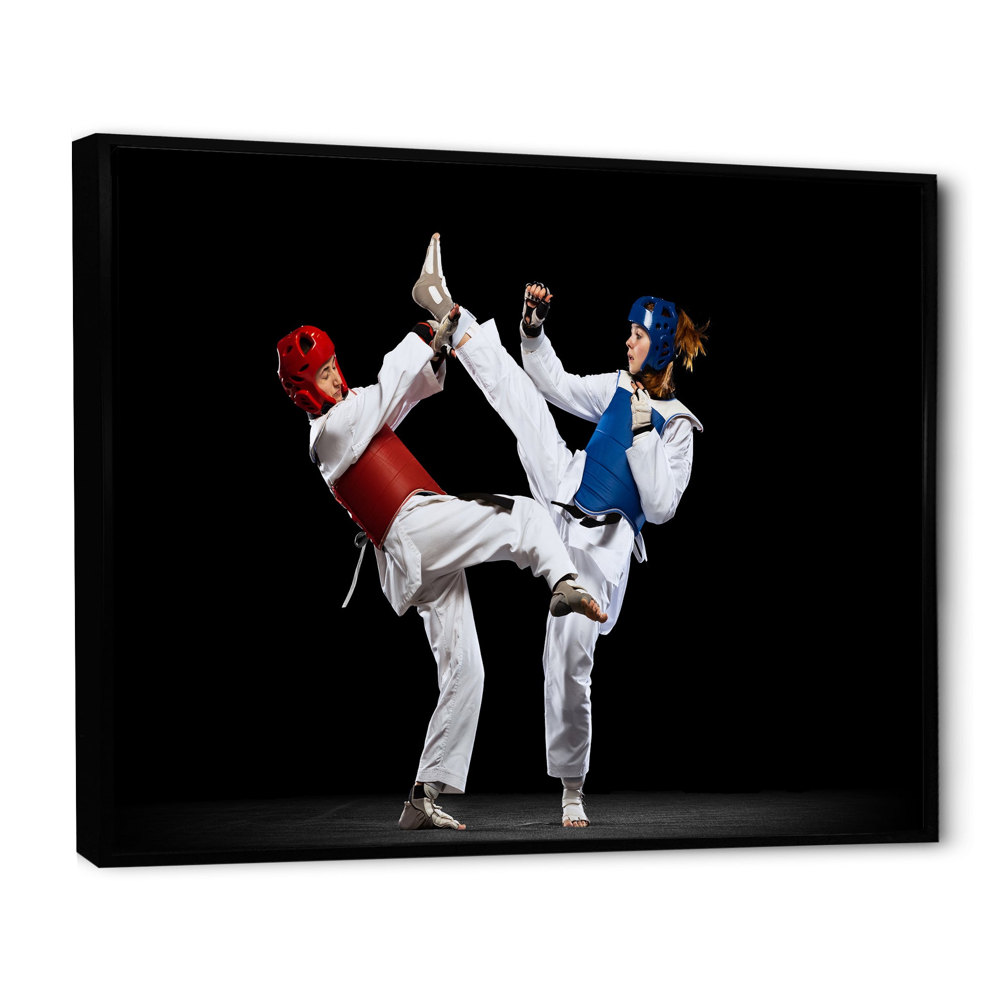 Fight Of Taekwondo Photo - Martial Arts Canvas Wall Art