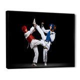 Fight Of Taekwondo Photo - Martial Arts Canvas Wall Art