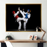 Fight Of Taekwondo Photo - Martial Arts Canvas Wall Art