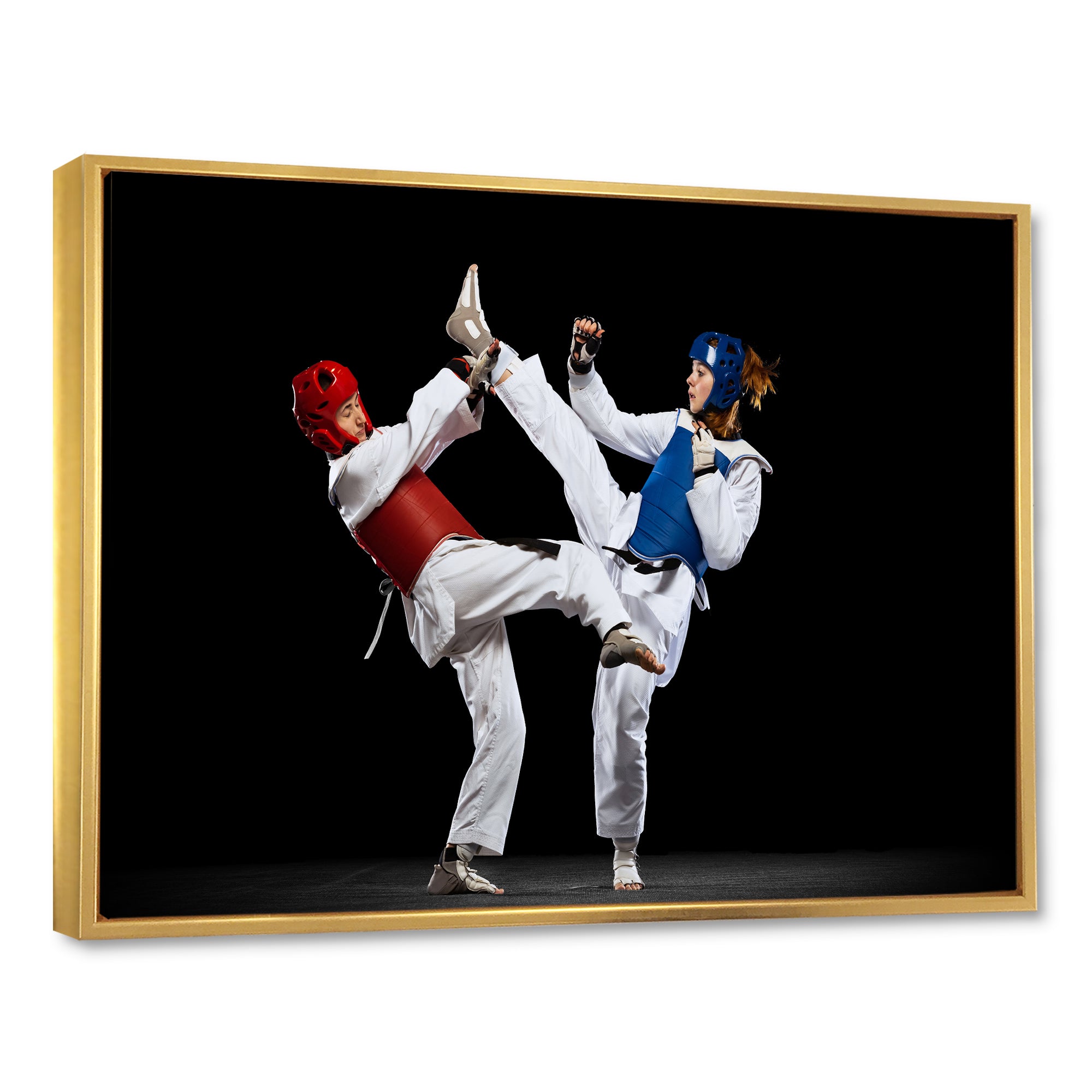 Fight Of Taekwondo Photo - Martial Arts Canvas Wall Art