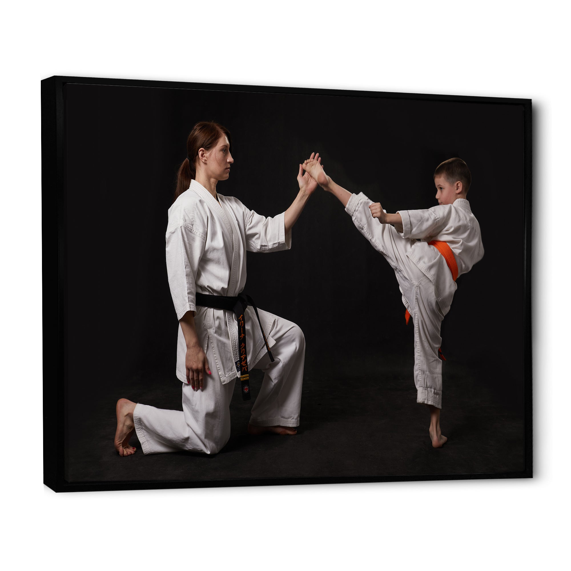 Karate Kick Training - Martial Arts Canvas Wall Art