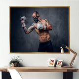 Masked Martial Art Tattooed Fighter - Sport Boxer Canvas Wall Art